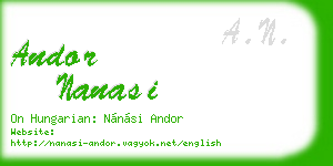 andor nanasi business card